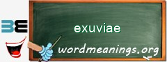 WordMeaning blackboard for exuviae
